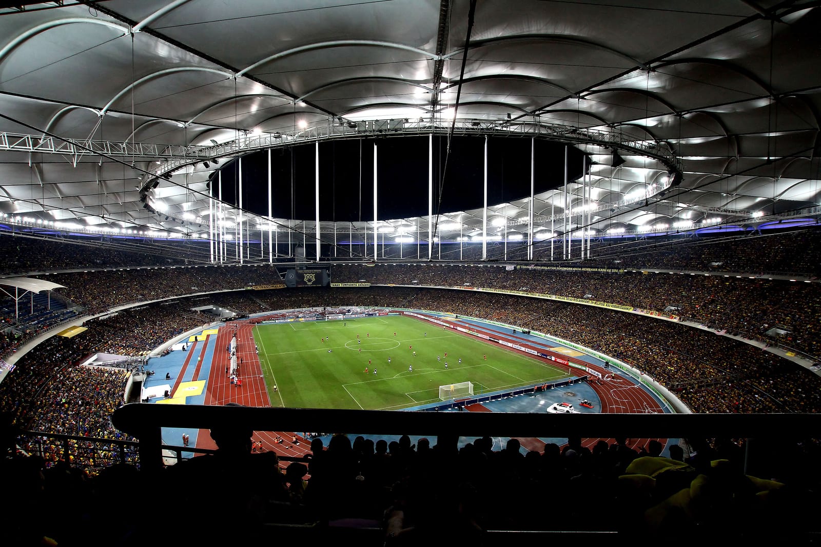 The National Stadium, Bukit Jalil, on a match night