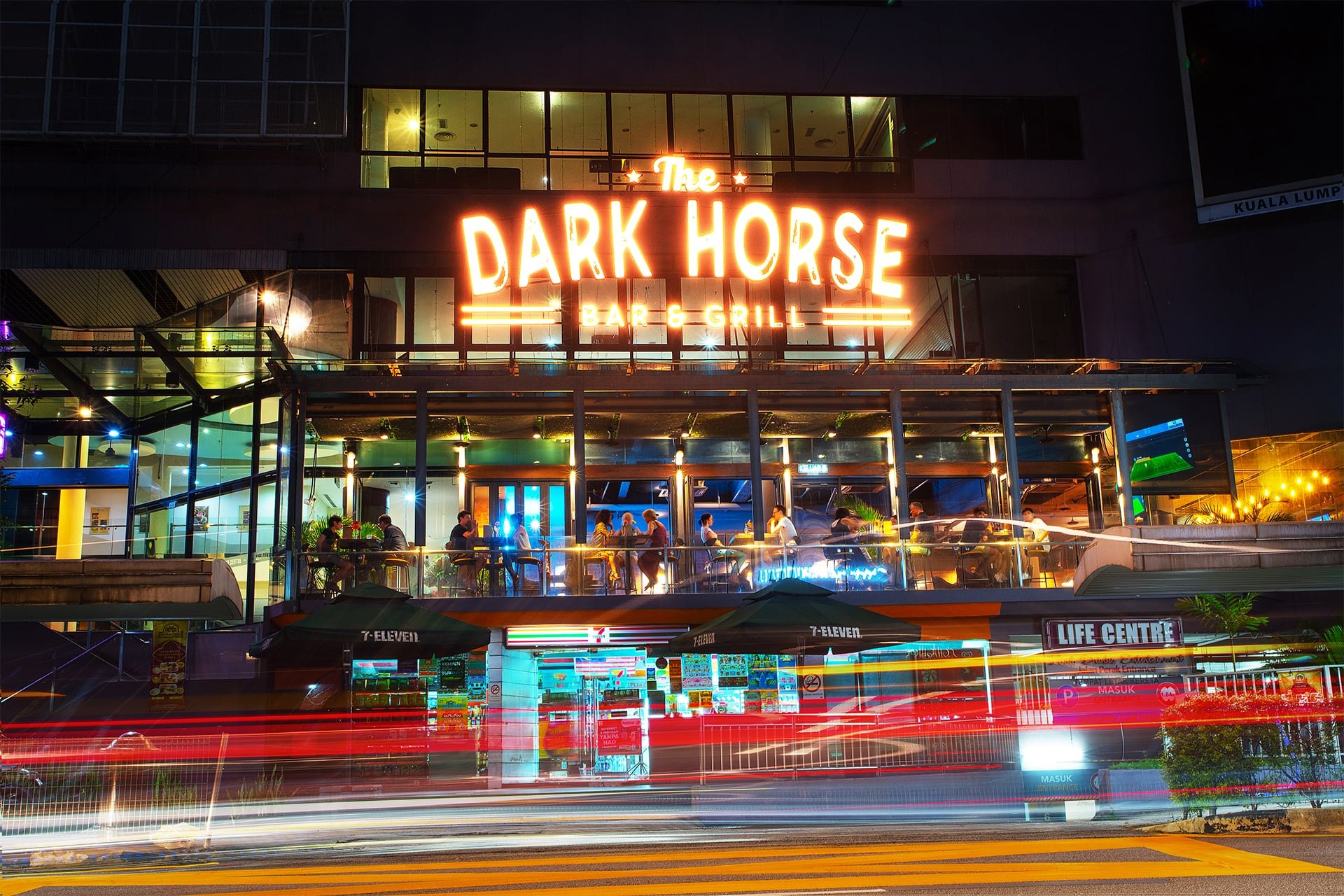 The Dark Horse Bar & Grill at night, Life Centre, Kuala Lumpur