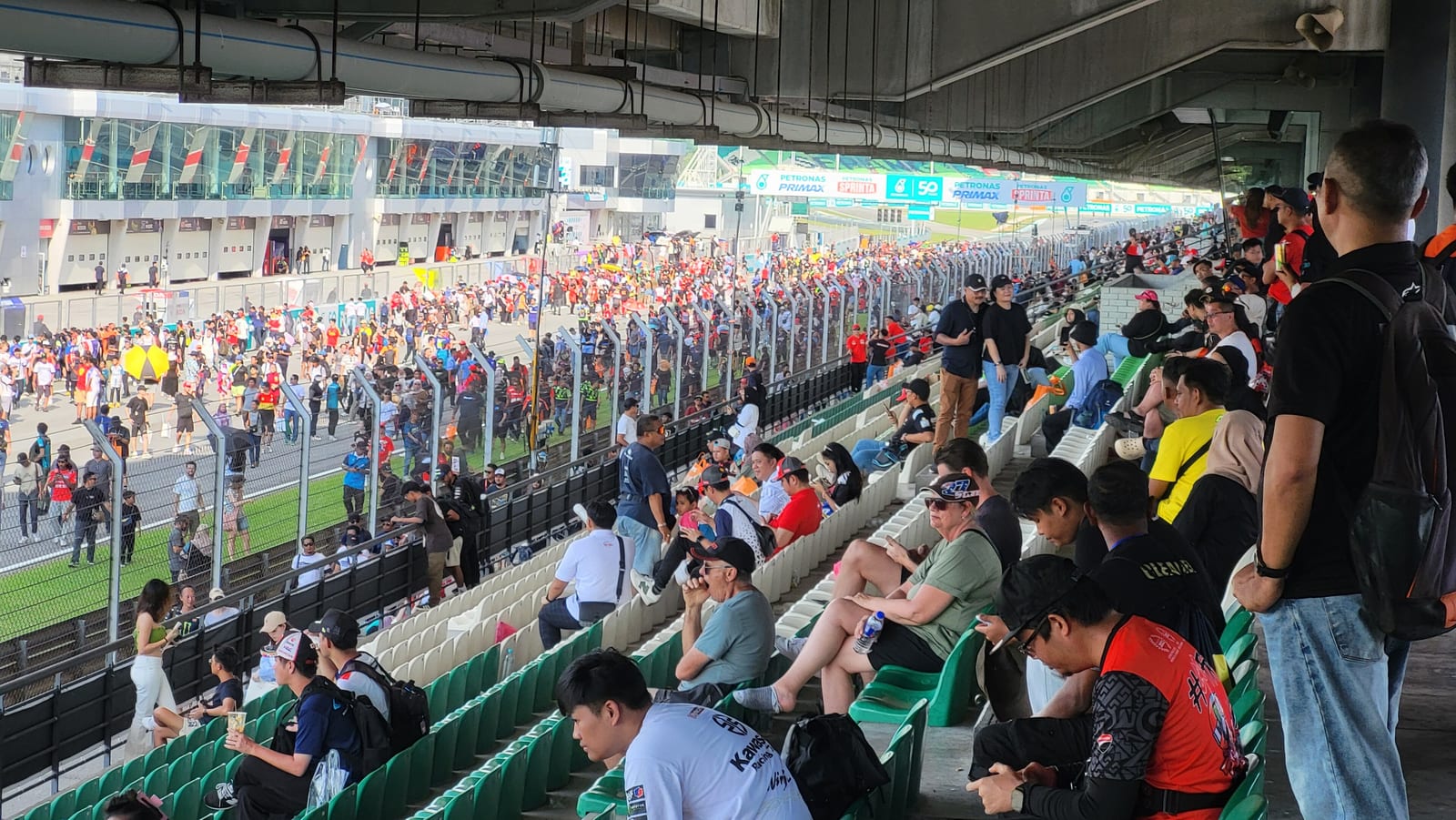 Fans at the Malaysian MotoGP, Sepang International Circuit