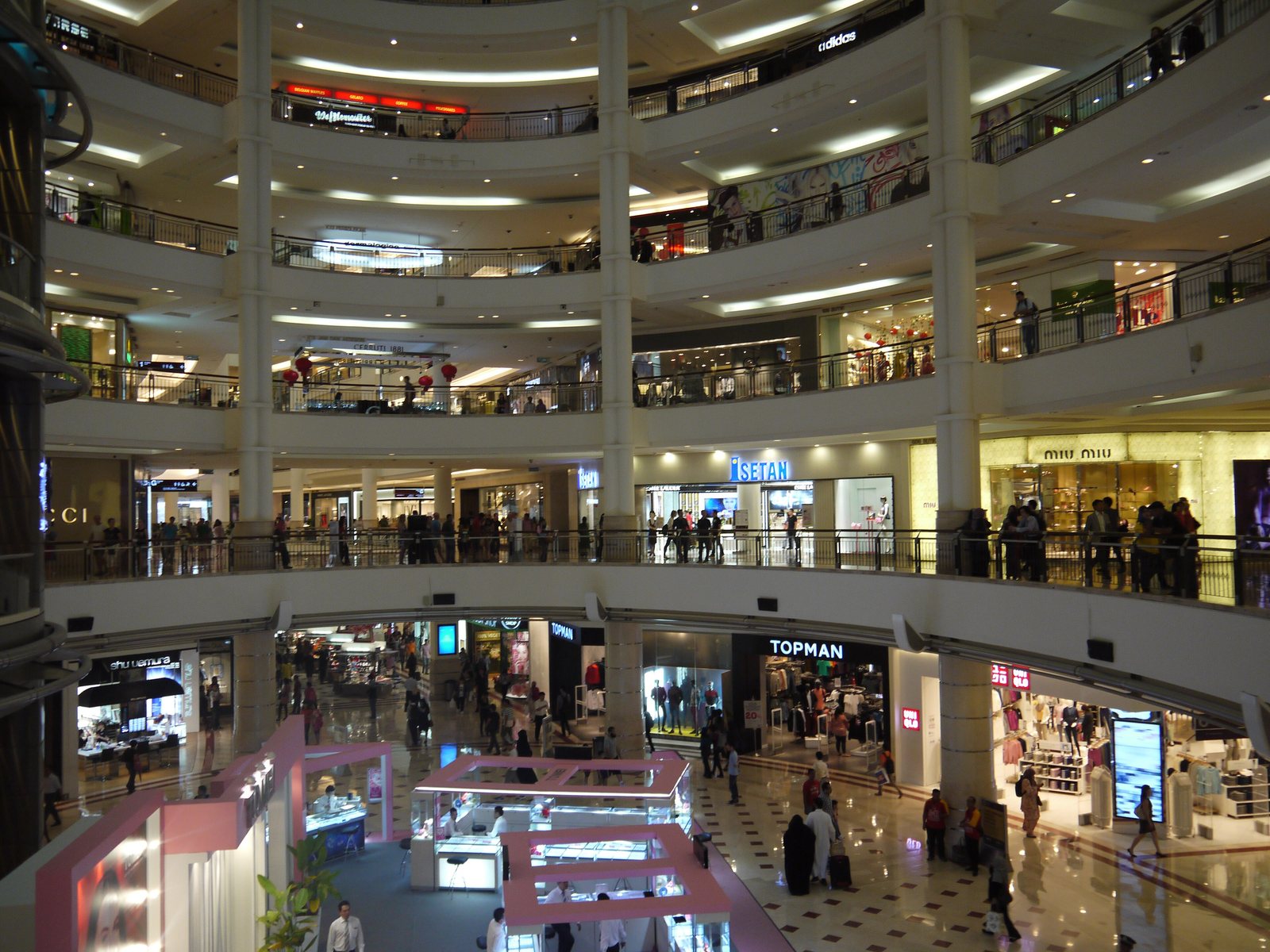 Inside Suria KLCC shopping centre