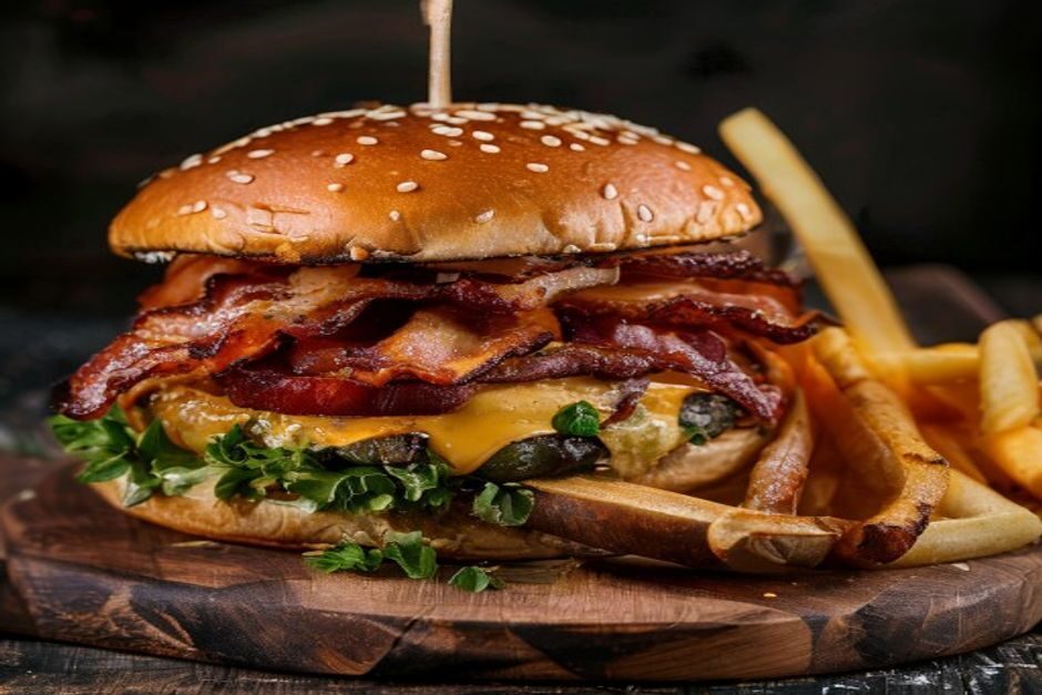 Burger at The Dark Horse