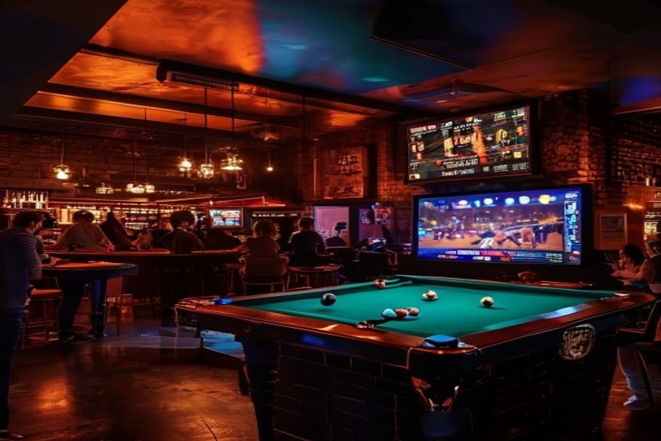 Pool tables and big screens at The Dark Horse