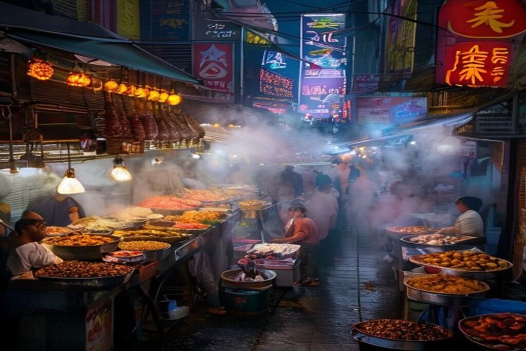 Jalan Alor food street near the festival