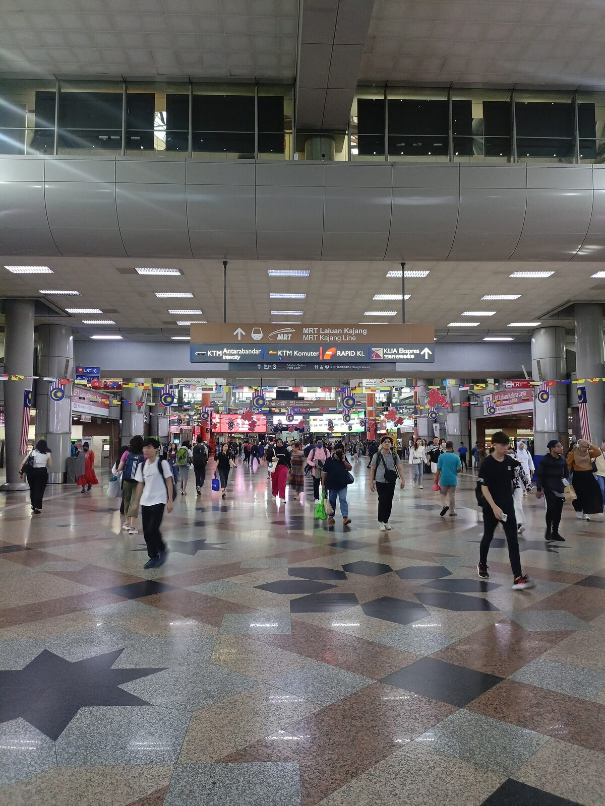 KL Sentral station, where trains and airport links depart