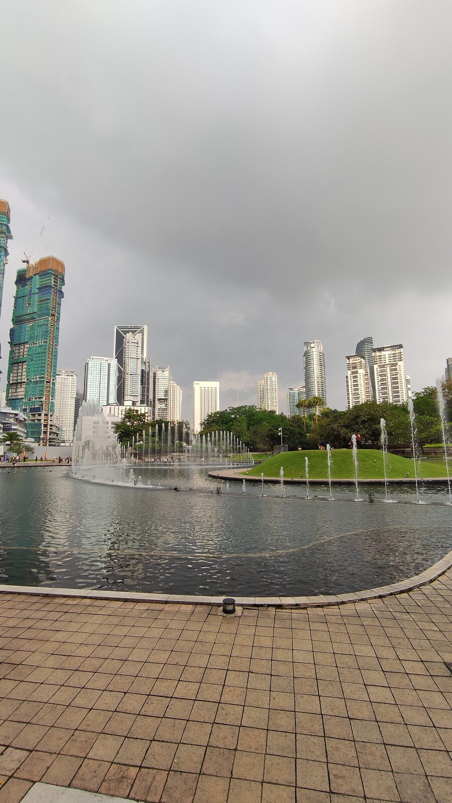 KLCC Park and its lake beside the towers