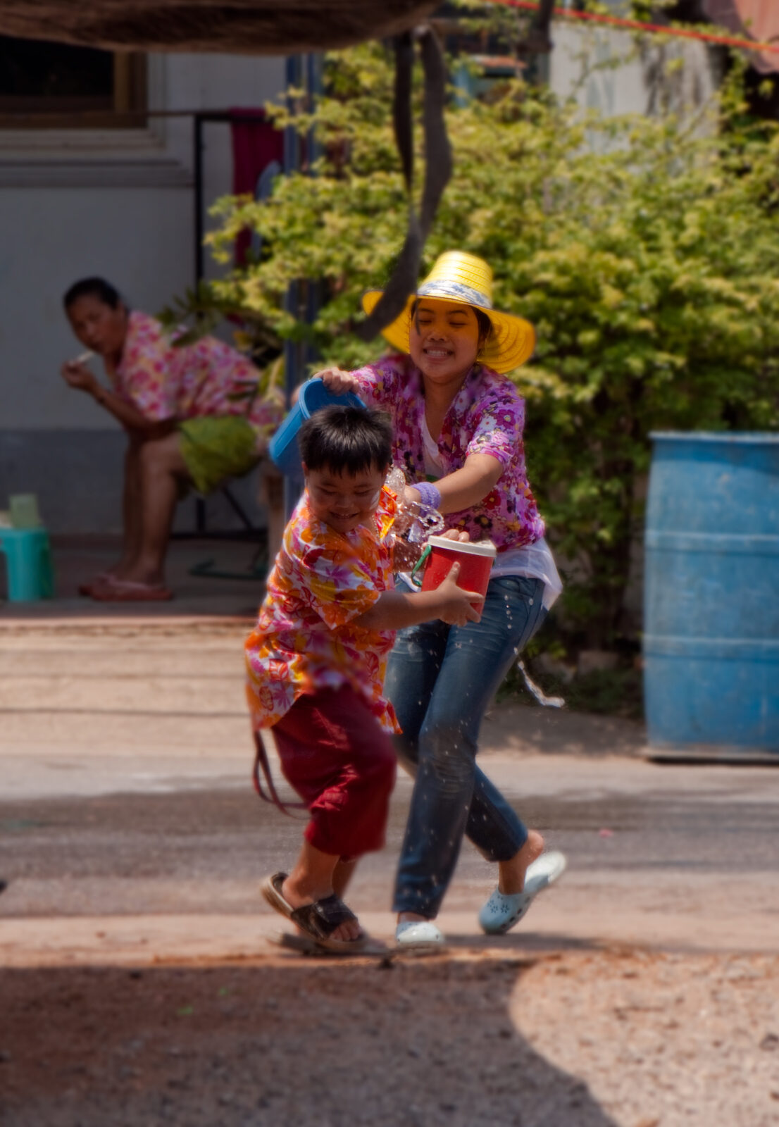Songkran water play
